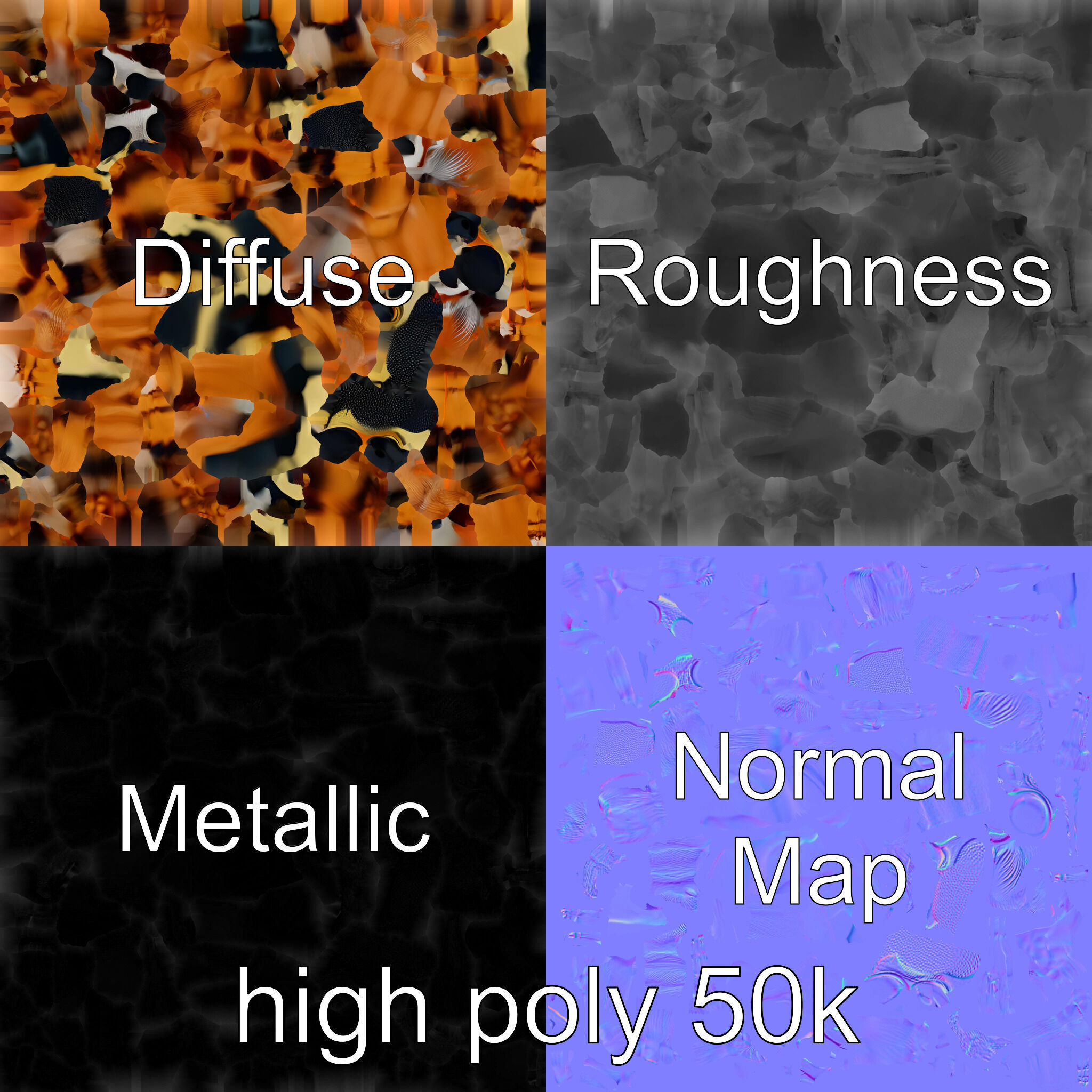 Jumping Spider Colorful Pattern Agile Leaping model pack Low-poly 3D model_3