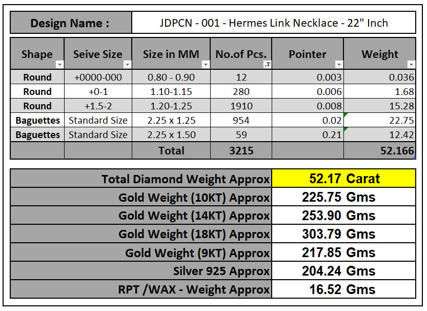 Custom Hermes Link Diamond Chain - Hermes Diamond Bracelet Link 3D print model_17