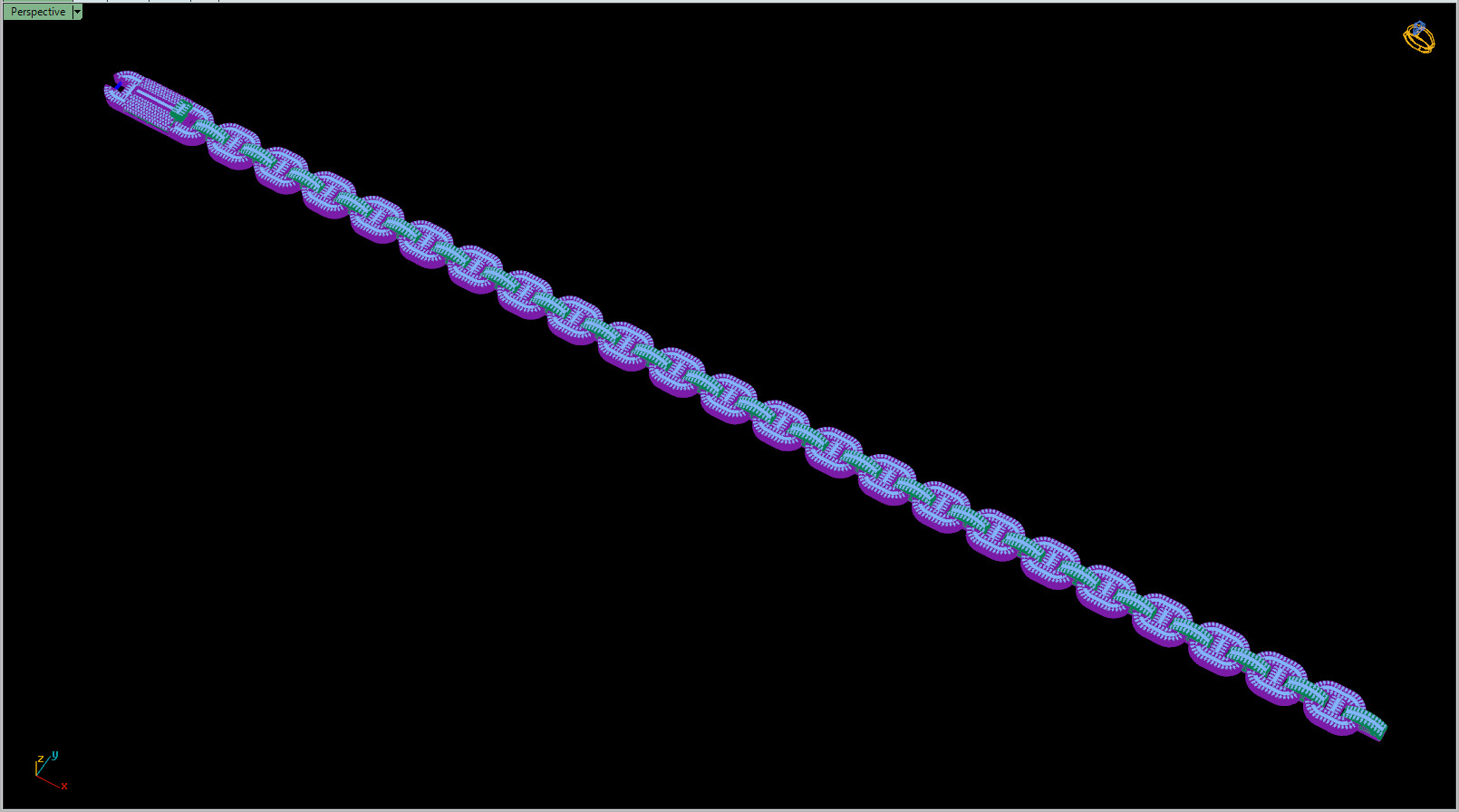 Custom Hermes Link Diamond Chain - Hermes Diamond Bracelet Link 3D print model_13