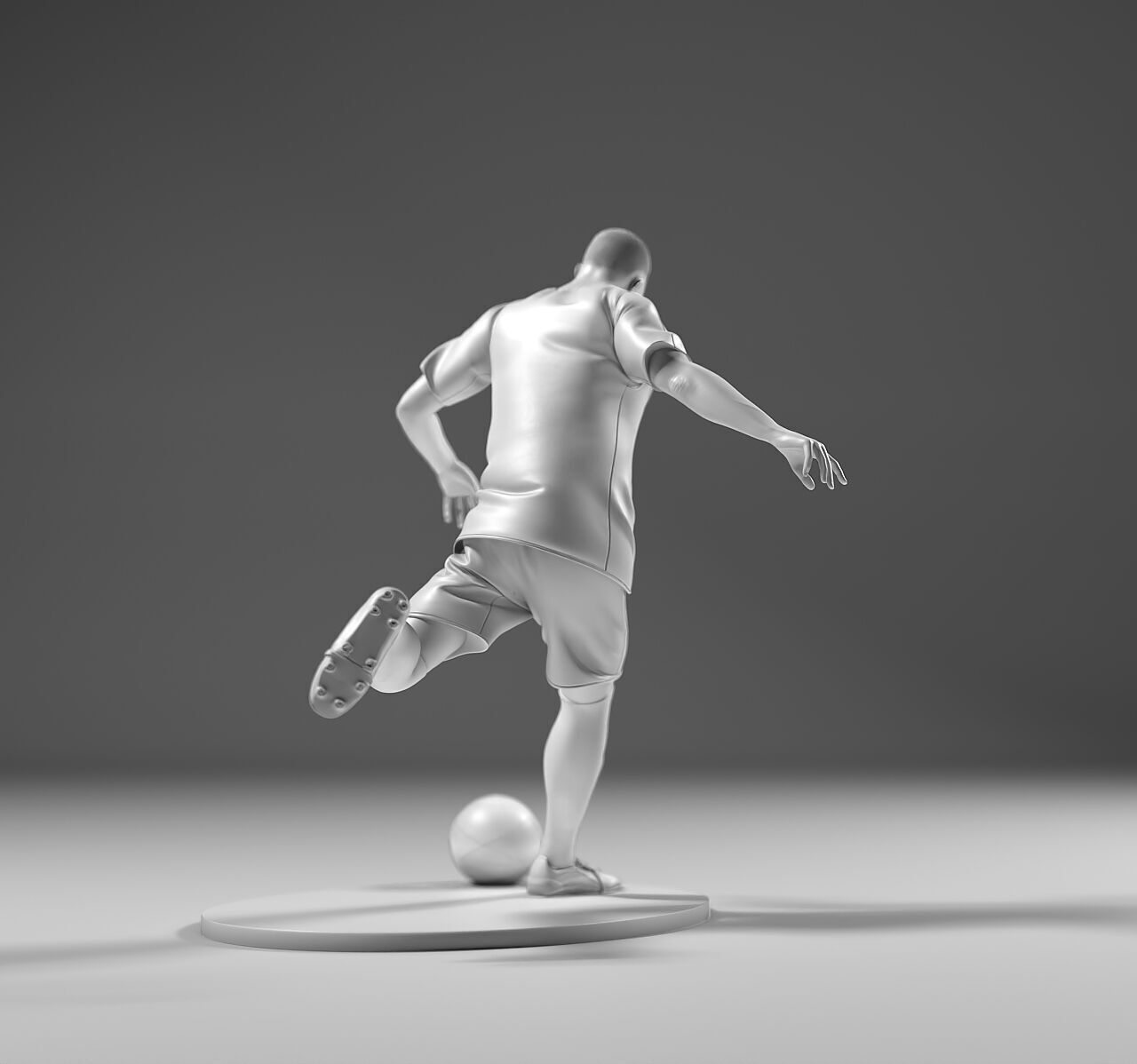Footballer 05 Footstrike 02 Stl 3D print model_5