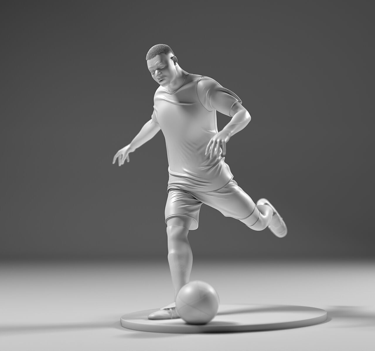 Footballer 05 Footstrike 02 Stl 3D print model_2