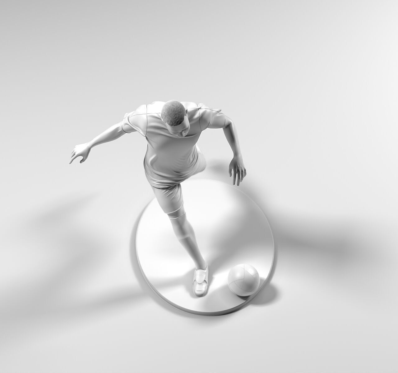 Footballer 05 Footstrike 02 Stl 3D print model_7