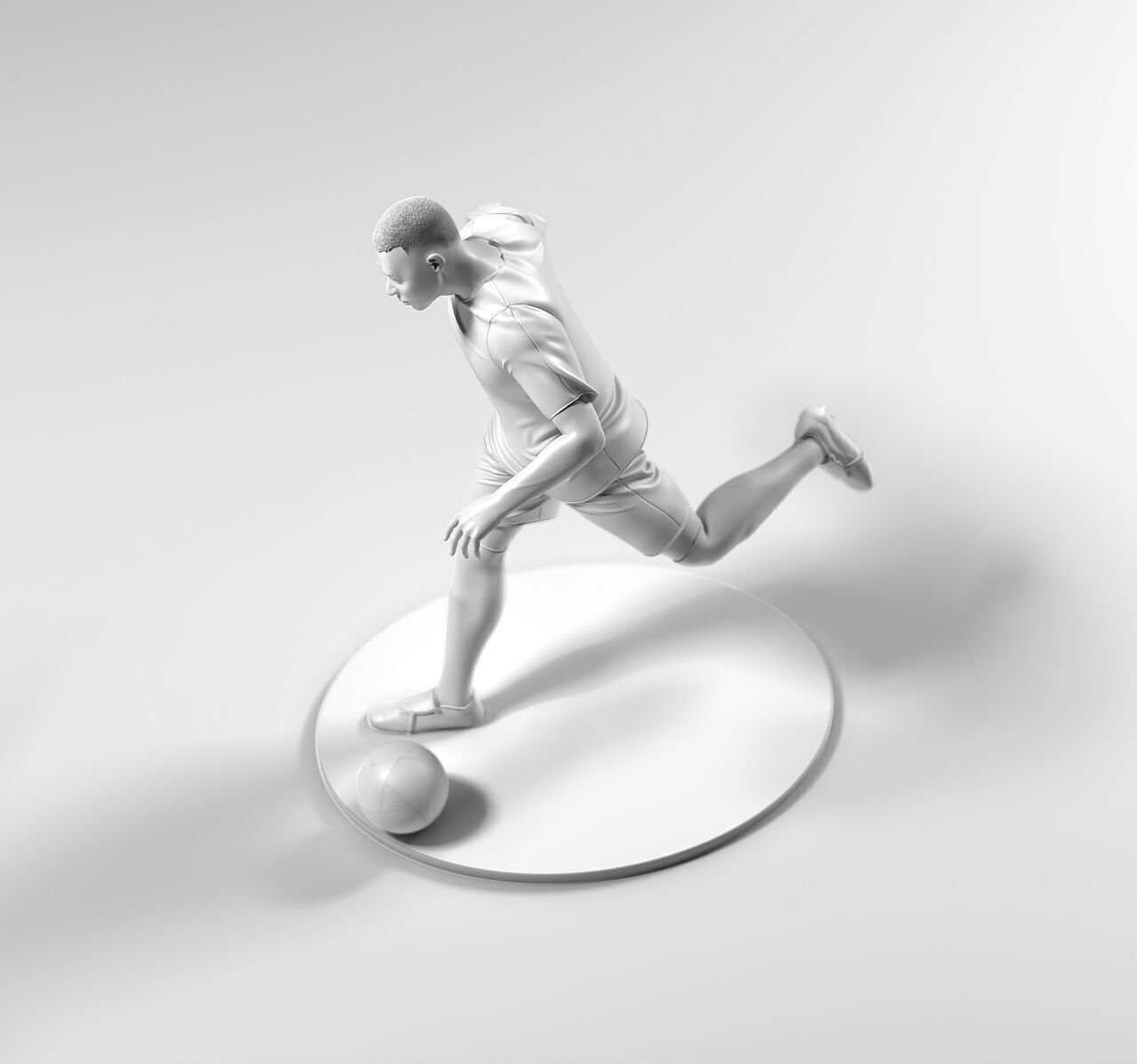Footballer 05 Footstrike 02 Stl 3D print model_8