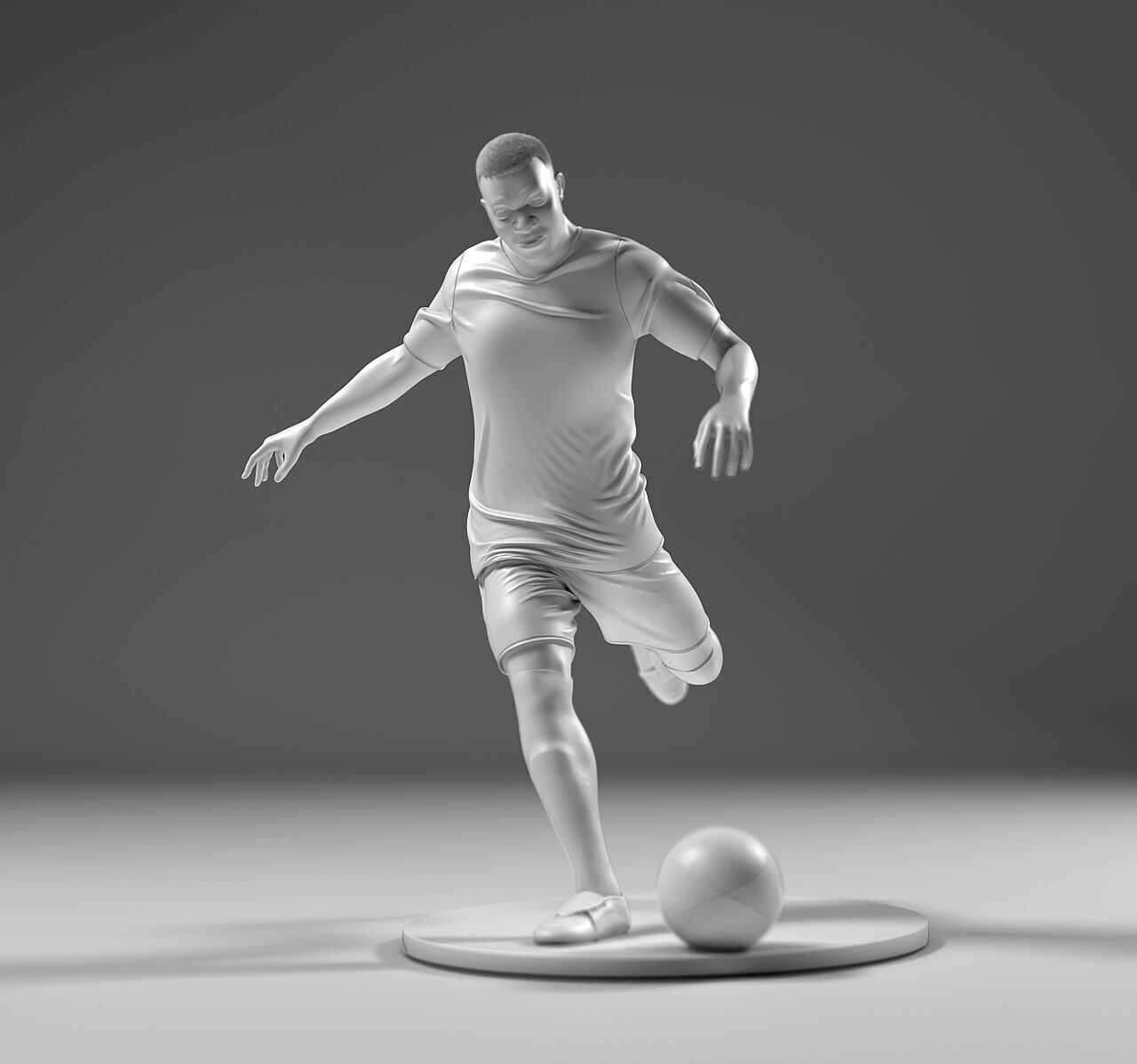 Footballer 05 Footstrike 02 Stl 3D print model_1