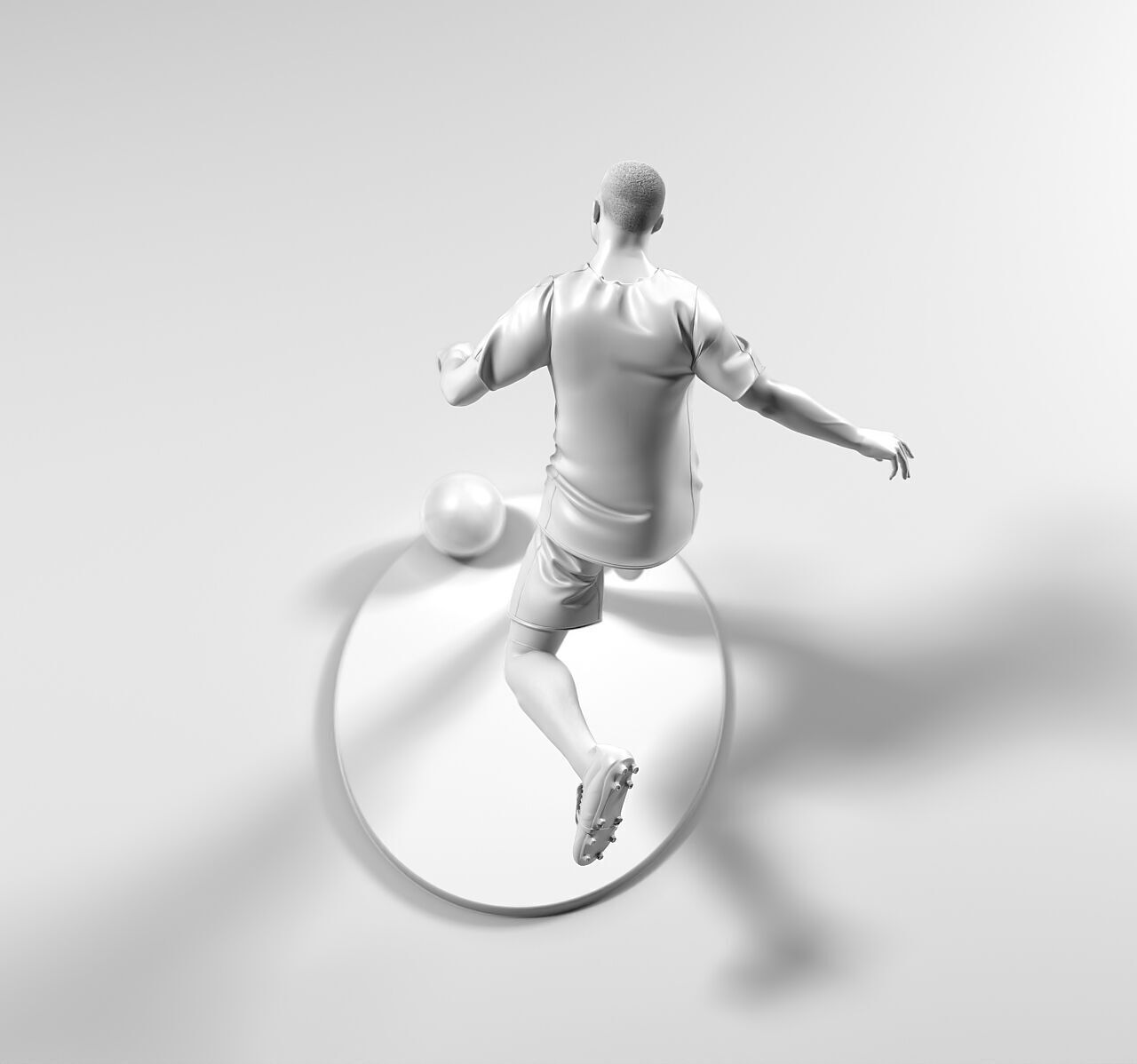 Footballer 05 Footstrike 02 Stl 3D print model_9