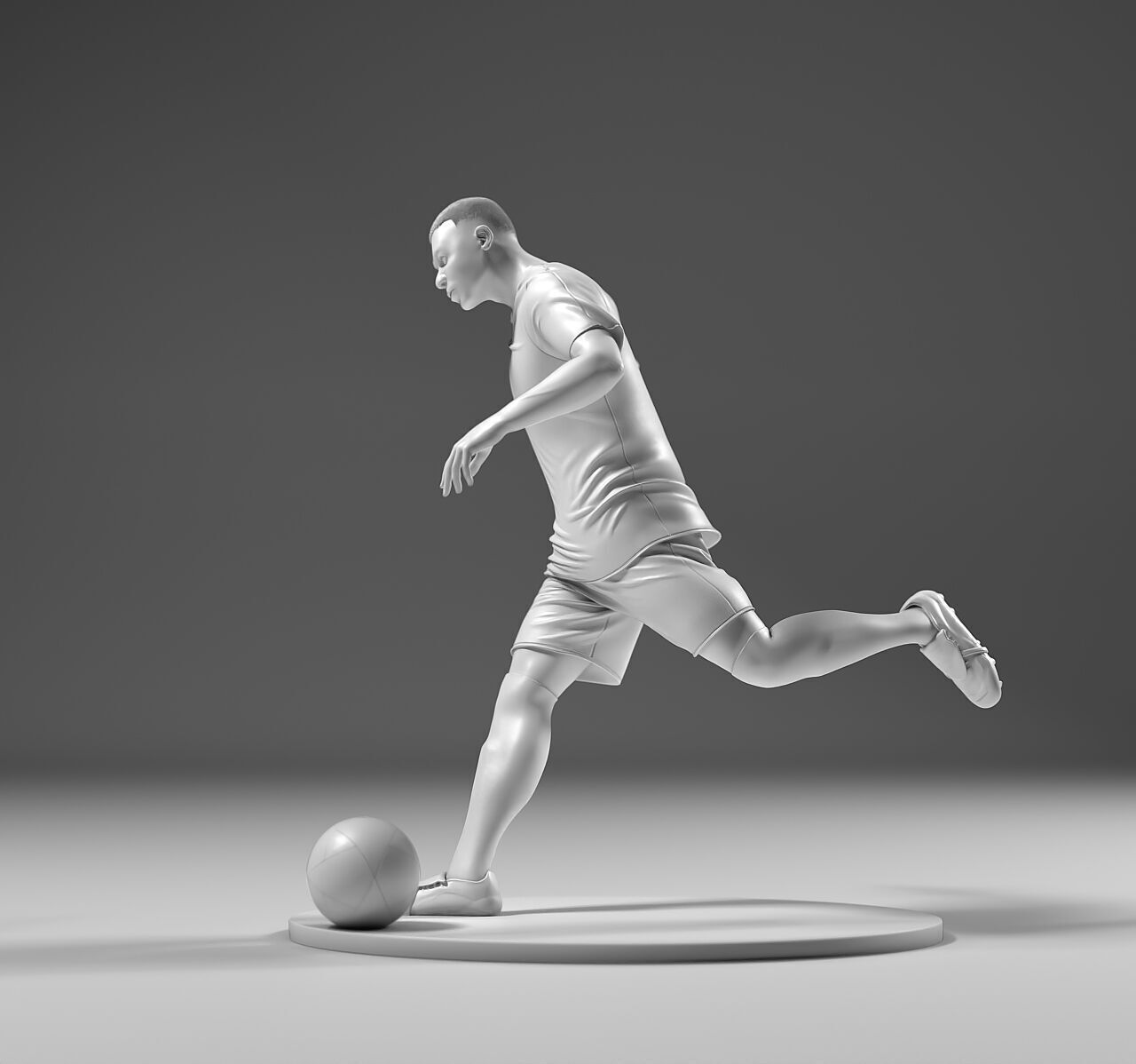 Footballer 05 Footstrike 02 Stl 3D print model_3