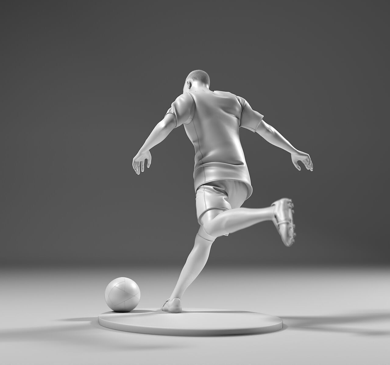 Footballer 05 Footstrike 02 Stl 3D print model_4