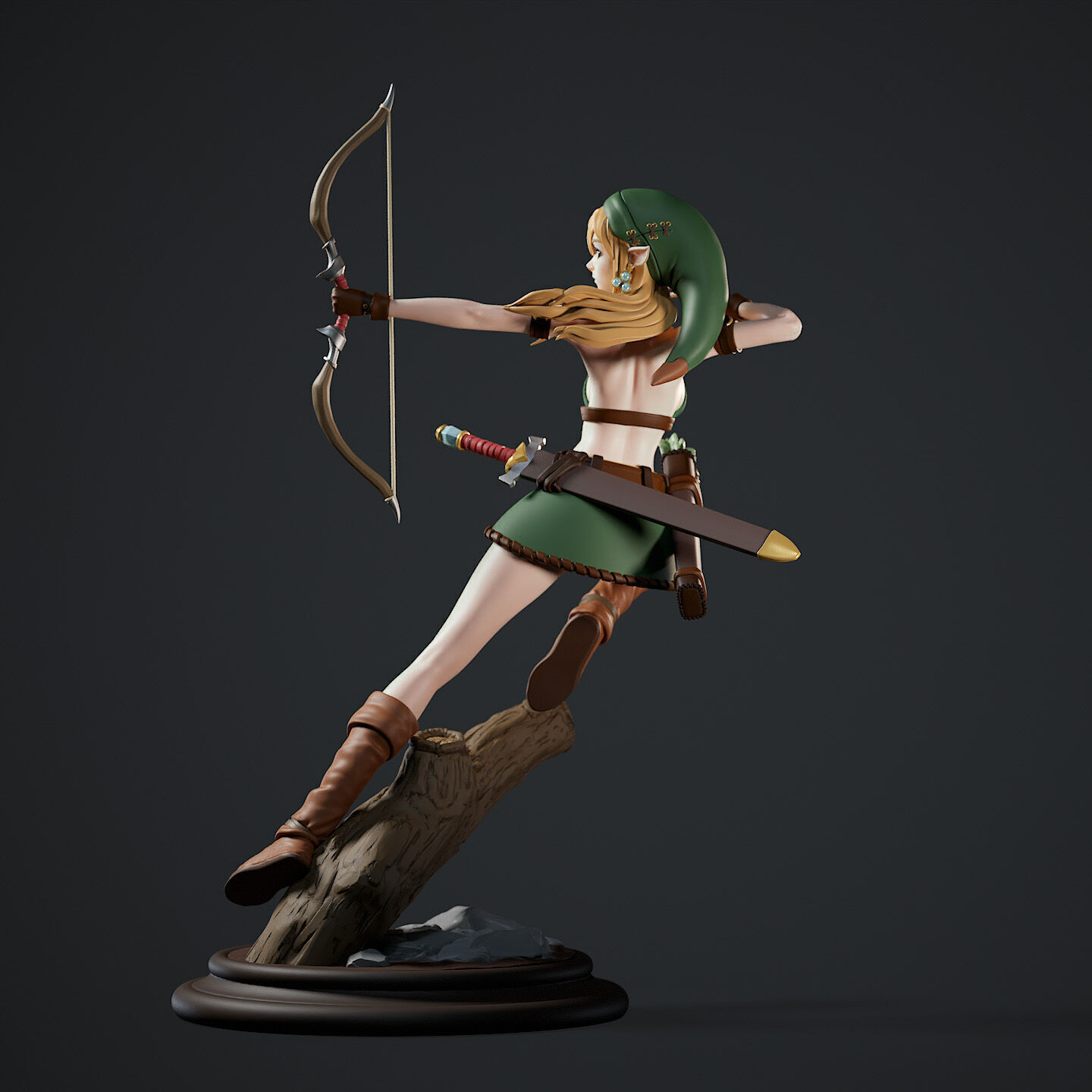 Saya Silent Arrow Shooting Pose 3D print model_3