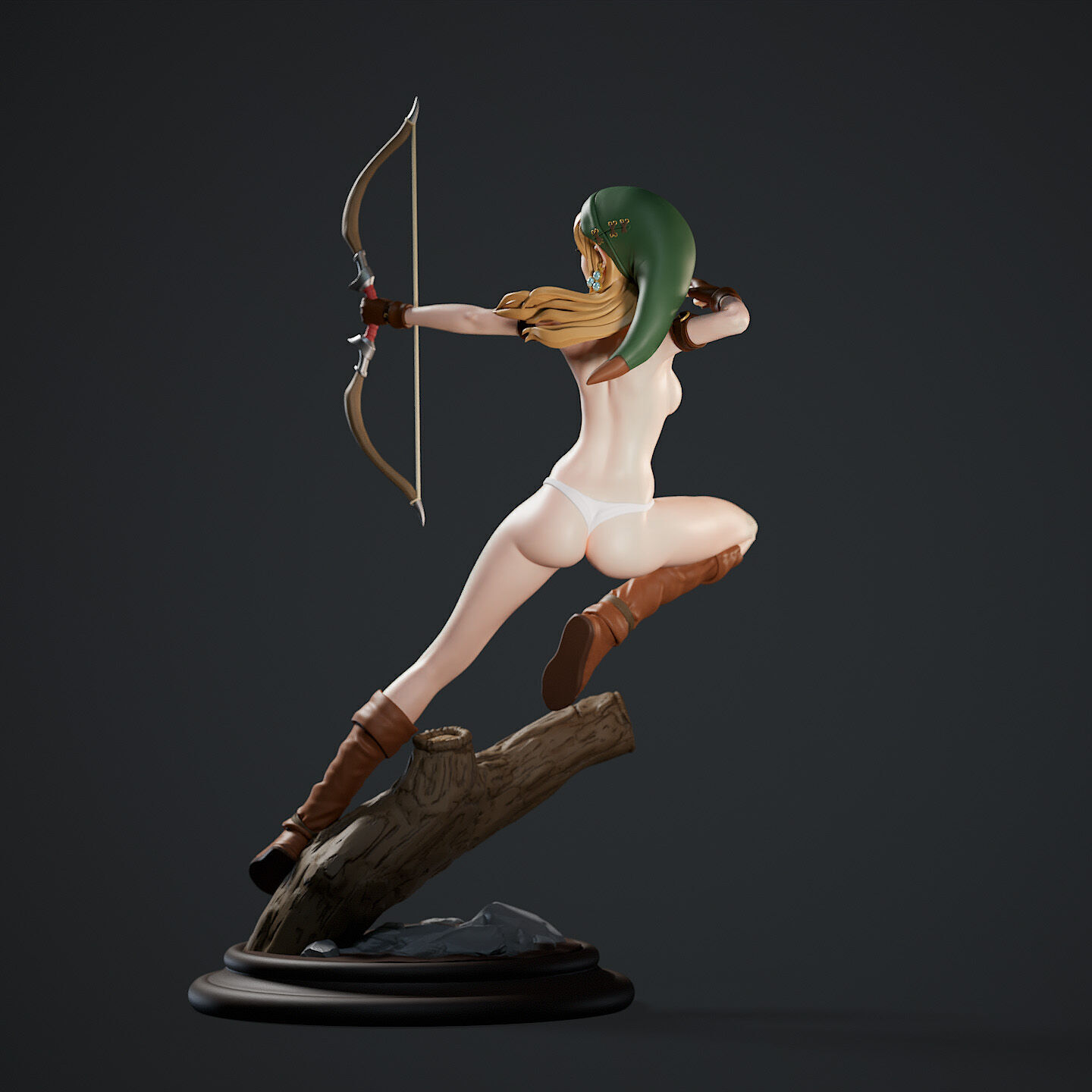 Saya Silent Arrow Shooting Pose 3D print model_7