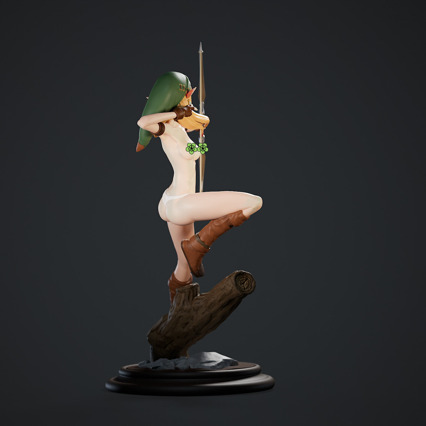 Saya Silent Arrow Shooting Pose 3D print model_8