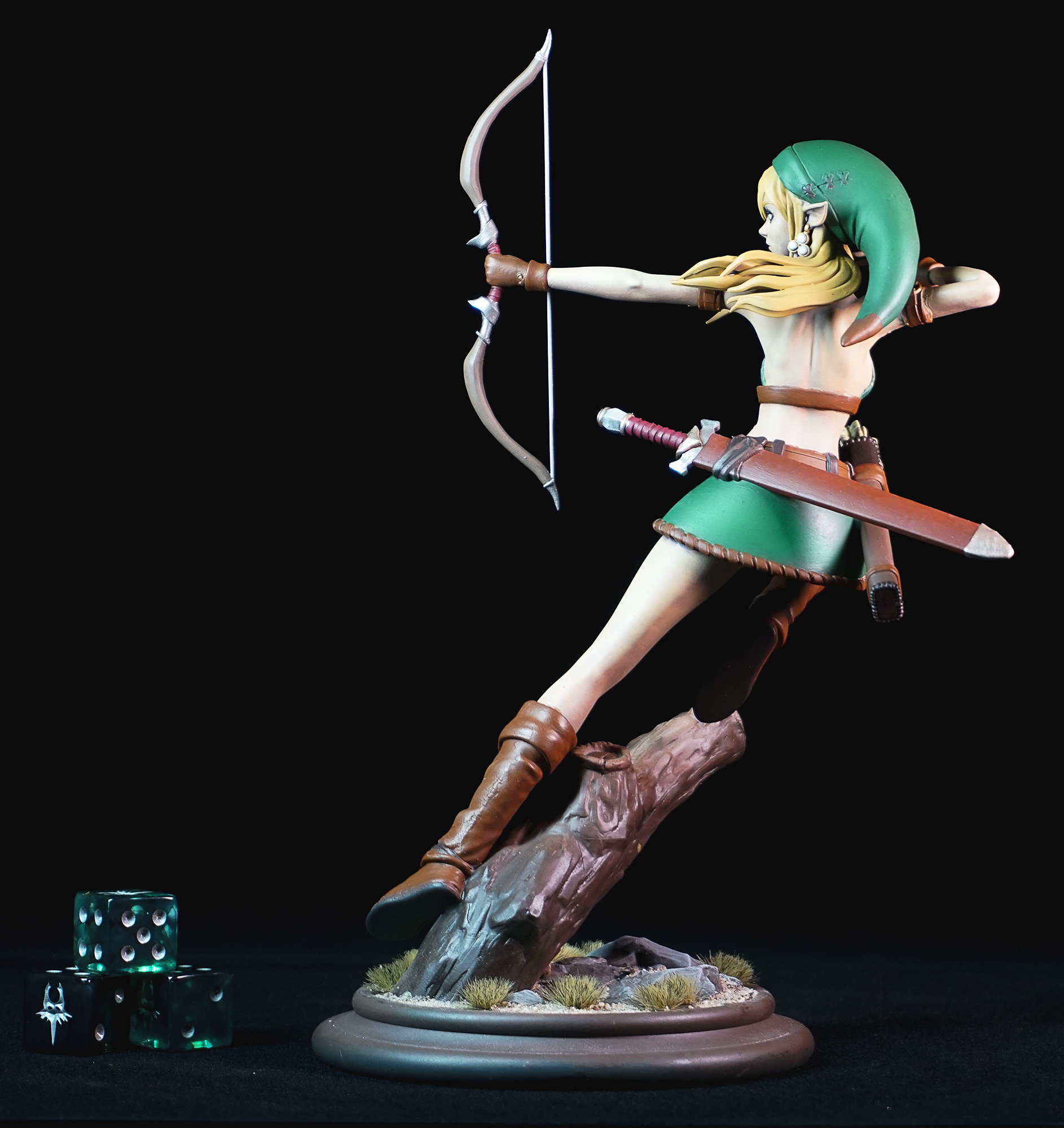 Saya Silent Arrow Shooting Pose 3D print model_13