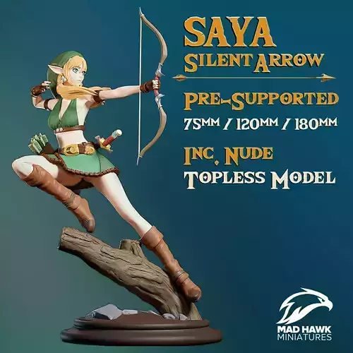 Saya Silent Arrow Shooting Pose 3D print model