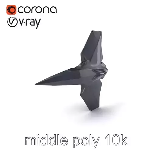 Stealth Spaceship Reconnaissance Angular Design Model Pack