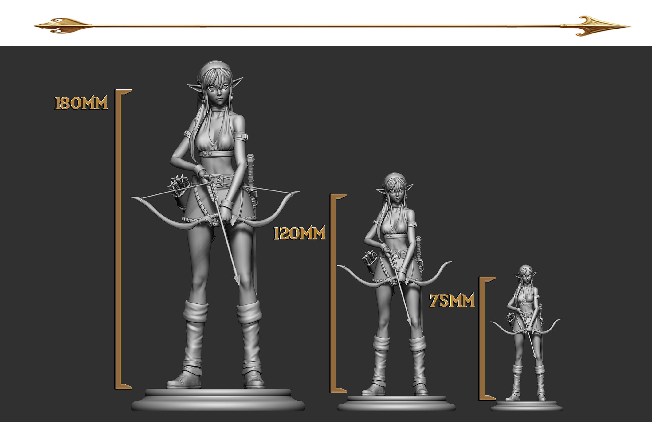 Saya Silent Arrow Standing Pose 3D print model_9