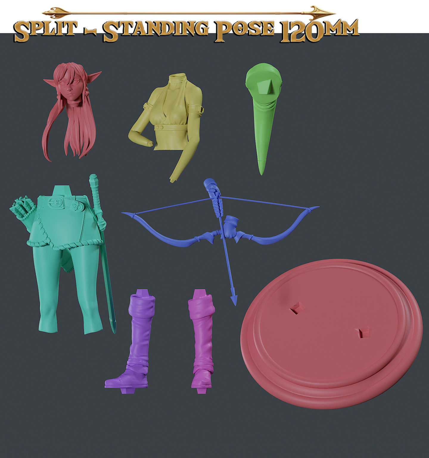 Saya Silent Arrow Standing Pose 3D print model_10