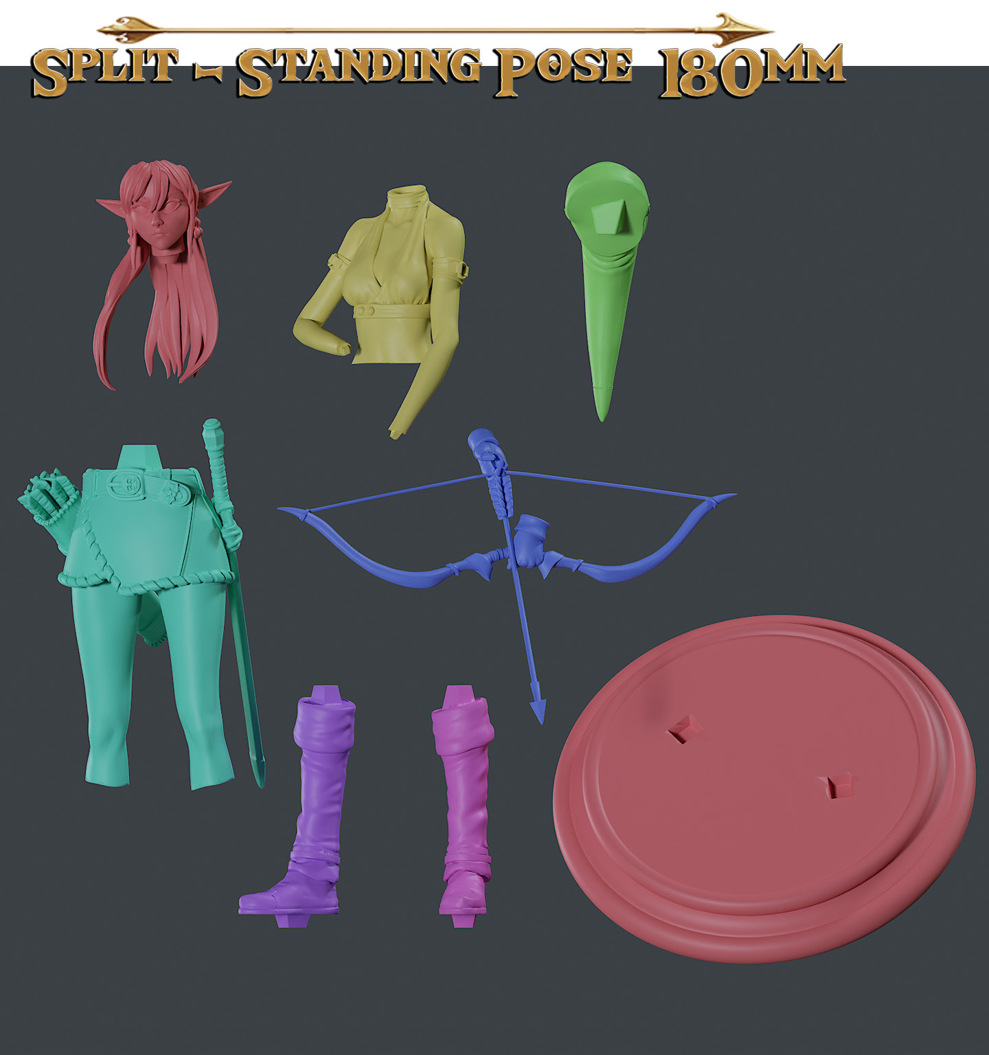 Saya Silent Arrow Standing Pose 3D print model_11