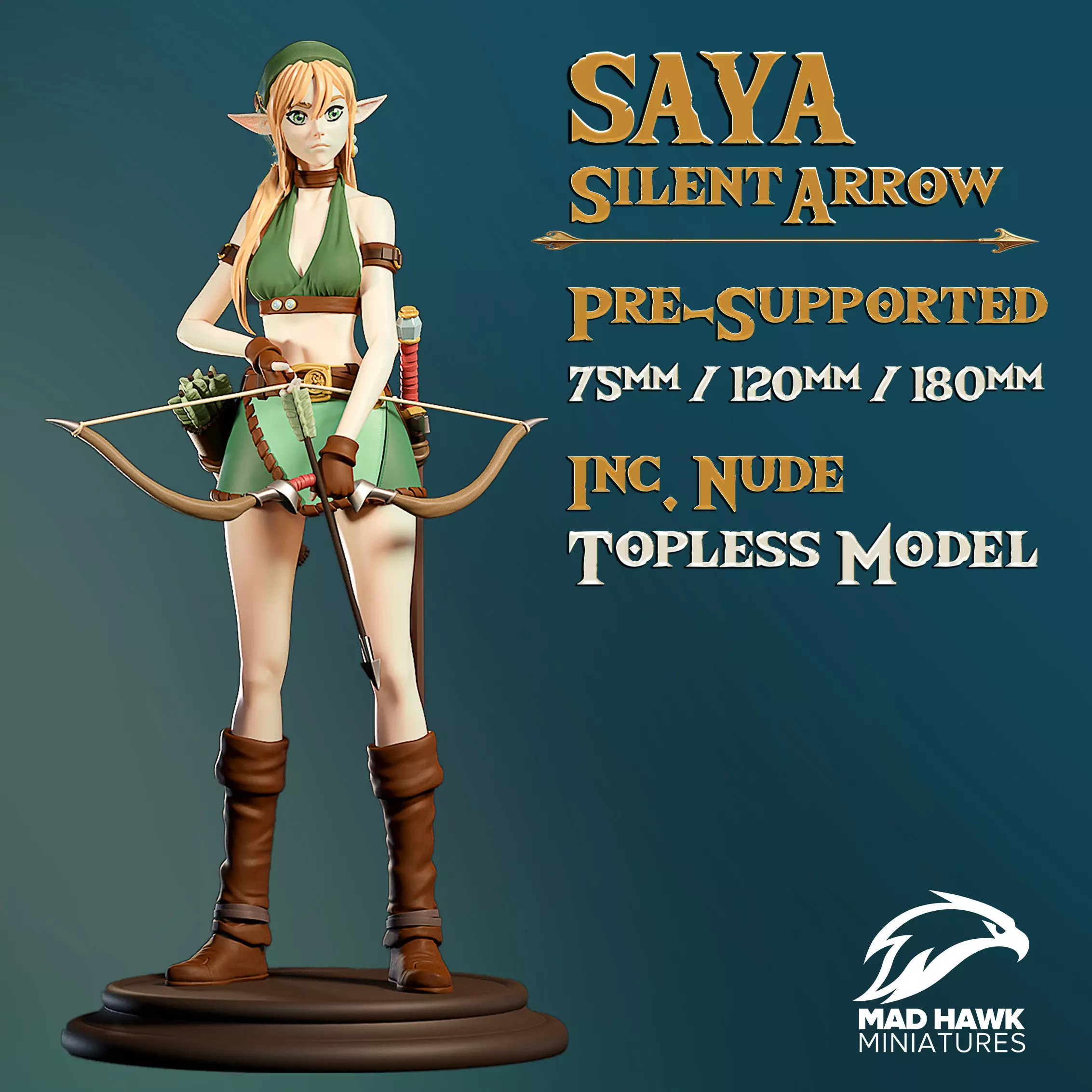 Saya Silent Arrow Standing Pose 3D print model_0