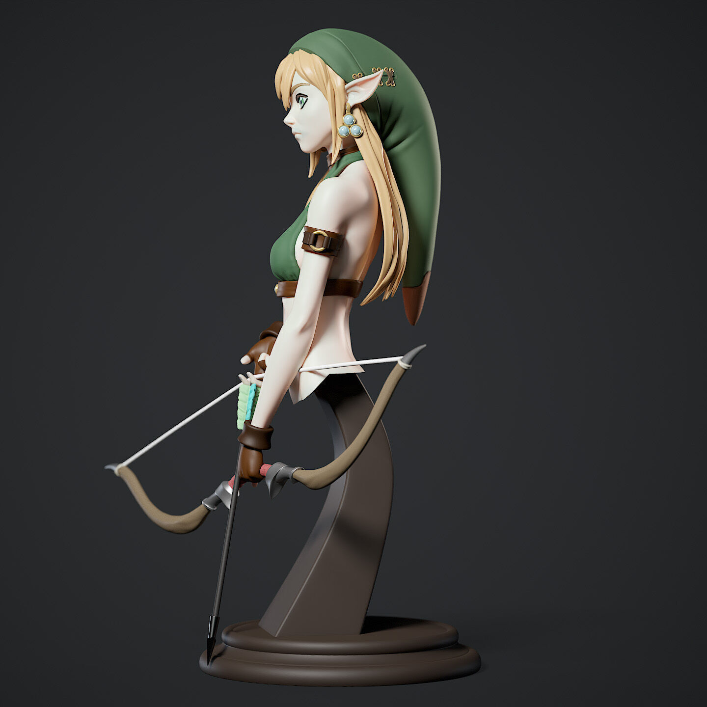 Saya Silent Arrow Bust 3D print model_2