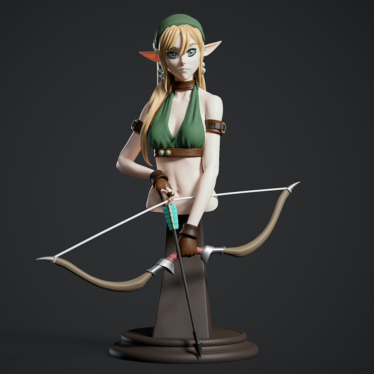 Saya Silent Arrow Bust 3D print model_1