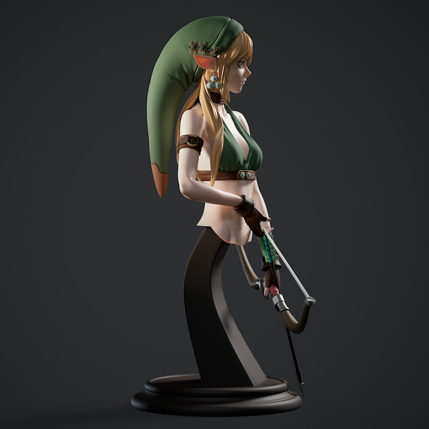 Saya Silent Arrow Bust 3D print model_4