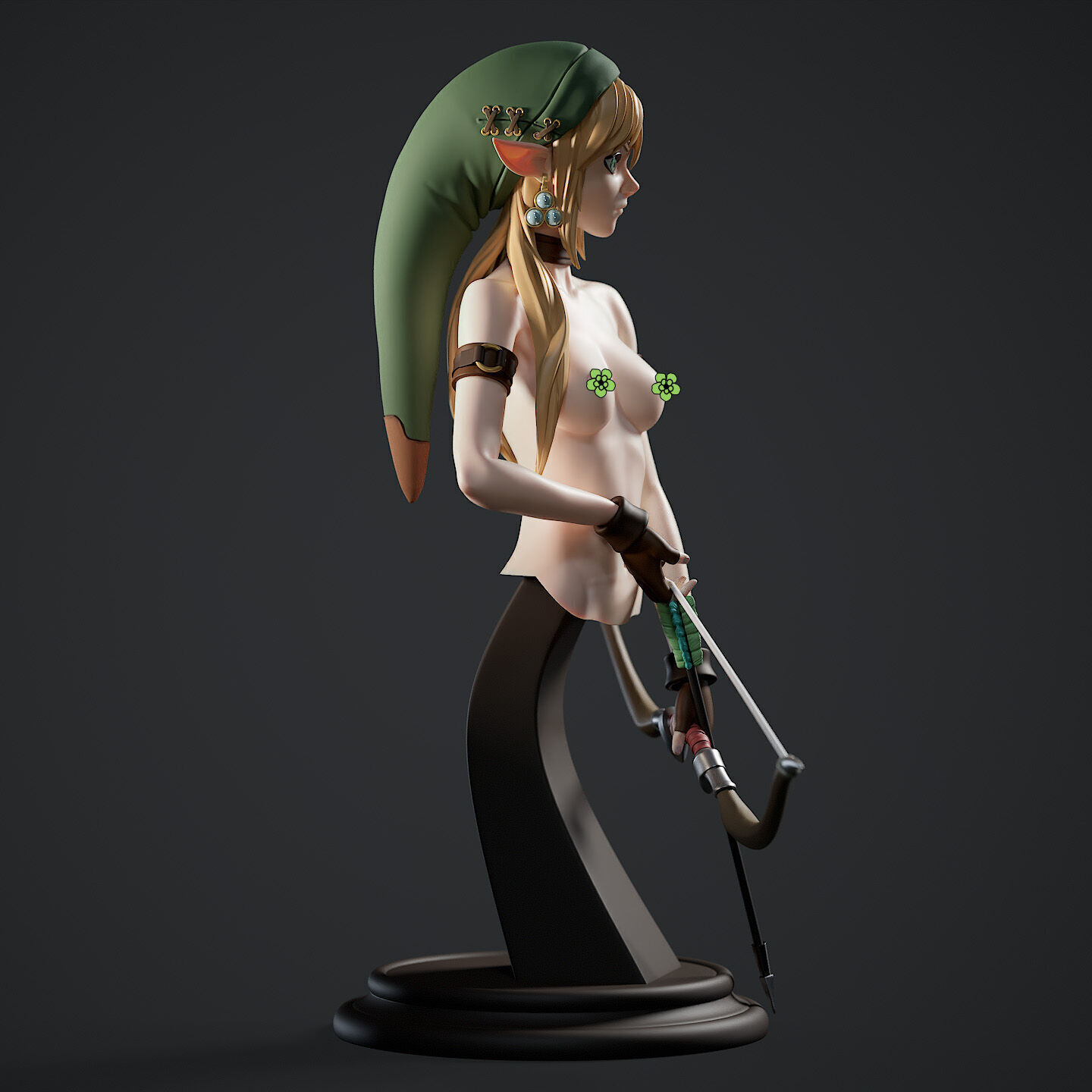 Saya Silent Arrow Bust 3D print model_8