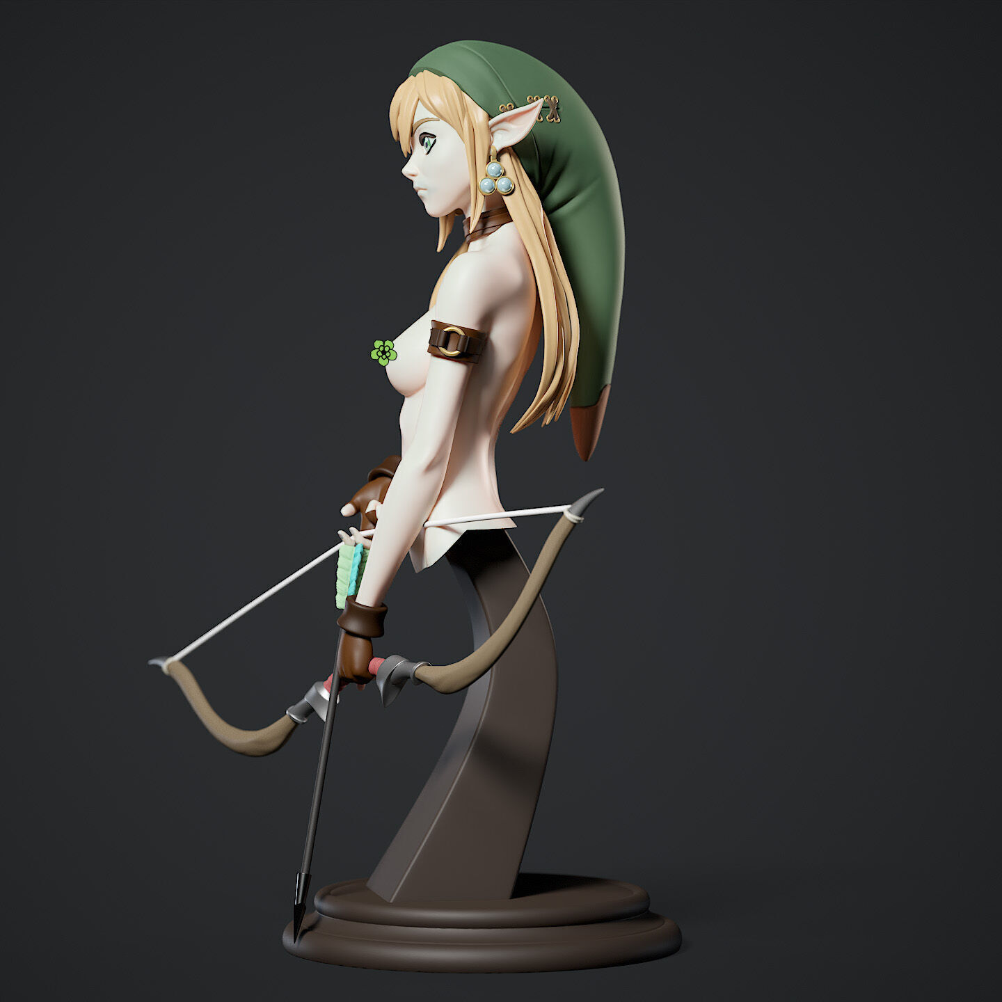 Saya Silent Arrow Bust 3D print model_6