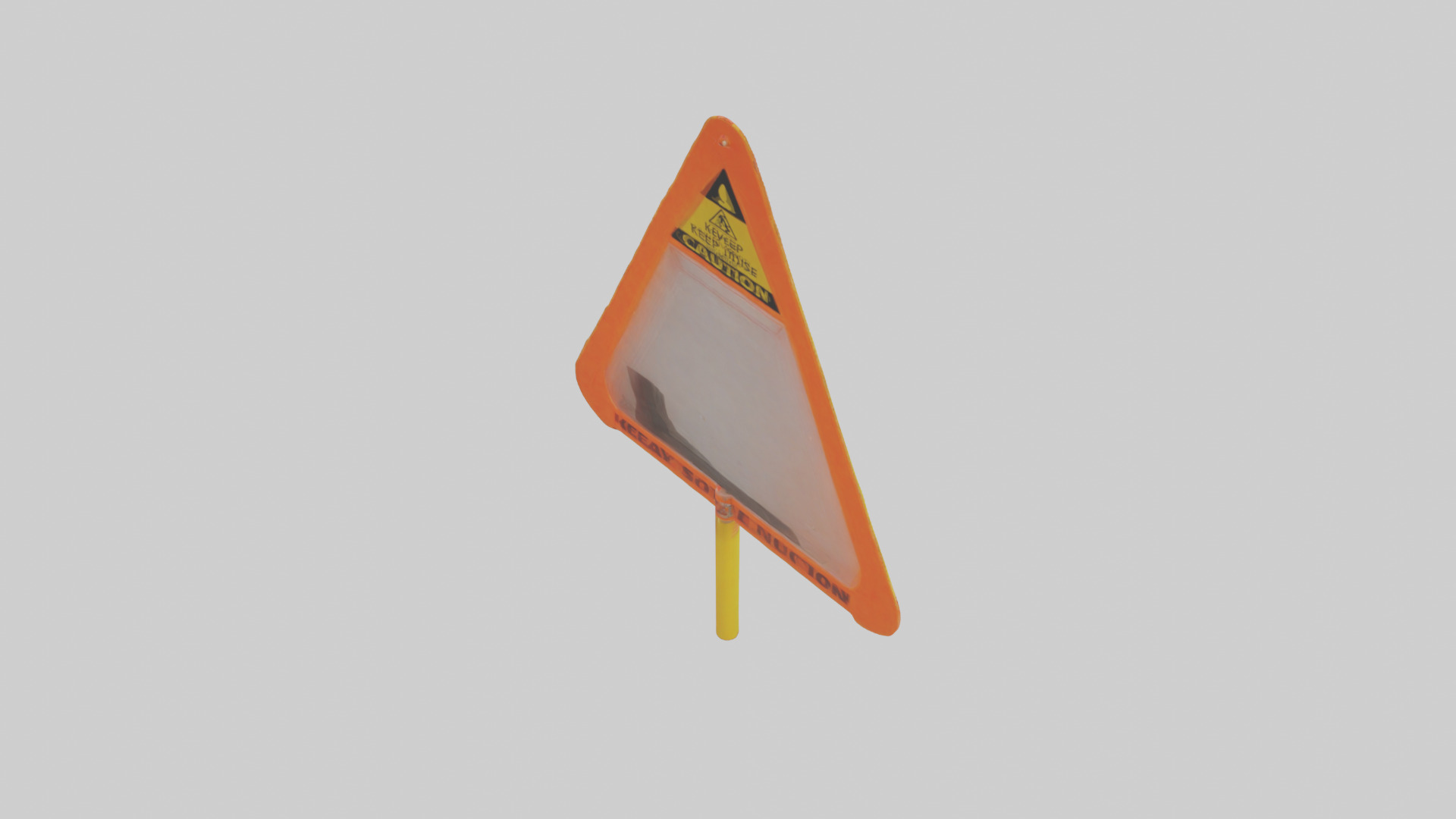 Keep Hands and Feet Inside Caution Sign model Low-poly 3D model_15