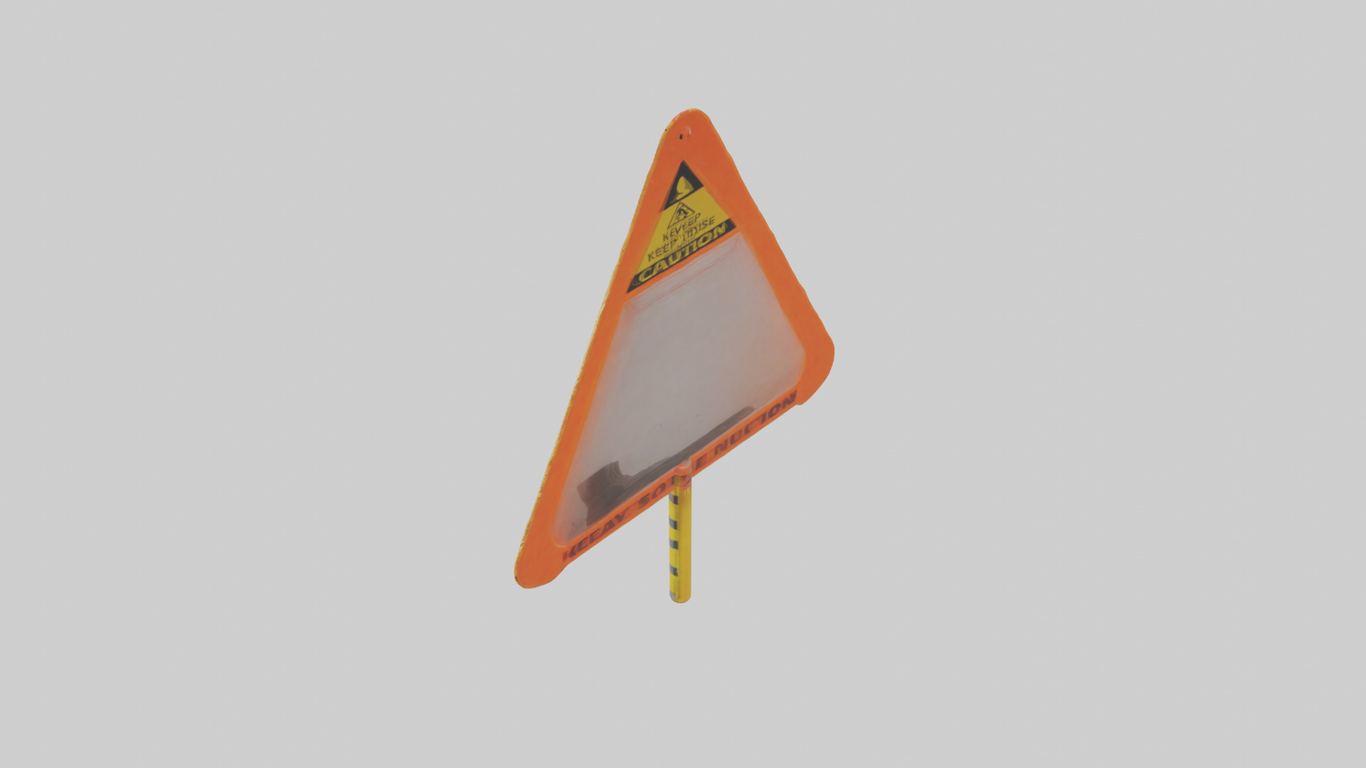 Keep Hands and Feet Inside Caution Sign model Low-poly 3D model_17