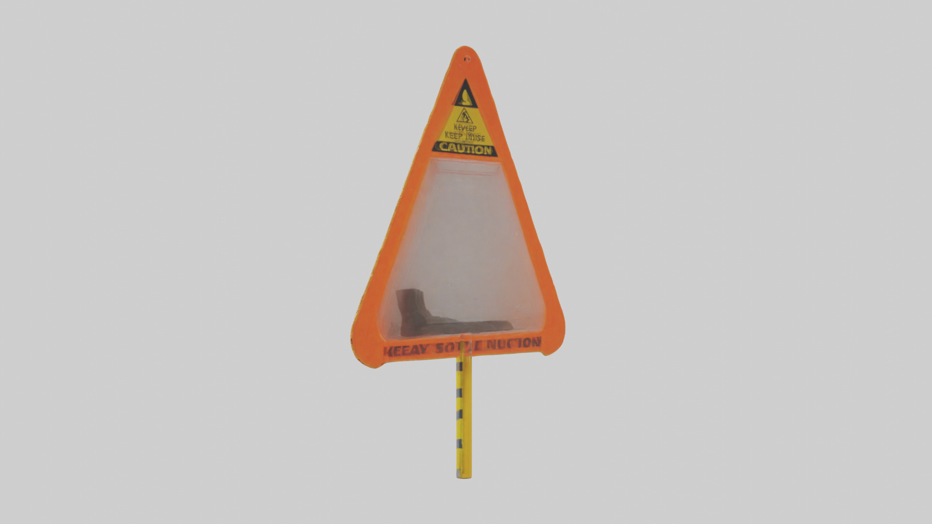 Keep Hands and Feet Inside Caution Sign model Low-poly 3D model_12