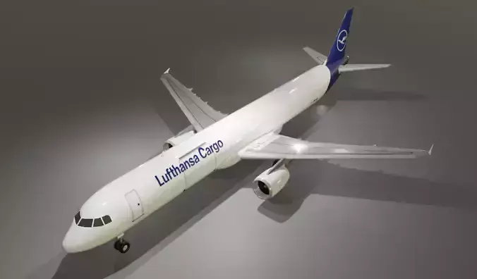 Lufthansa Cargo airbus a321-211 p2f low poly