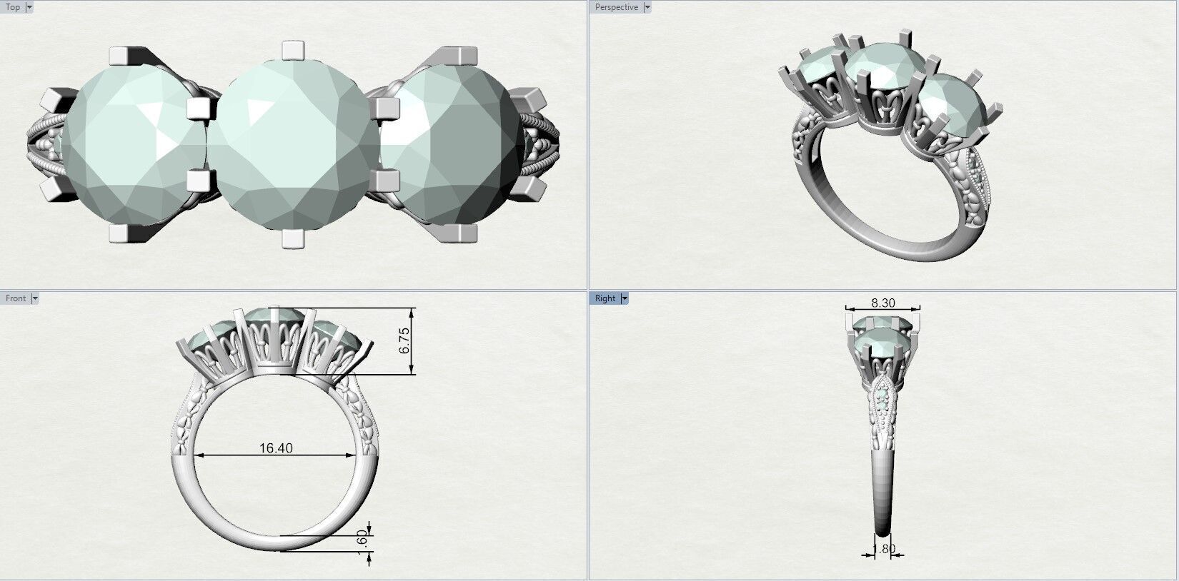 Antique Ring 3D print model_7