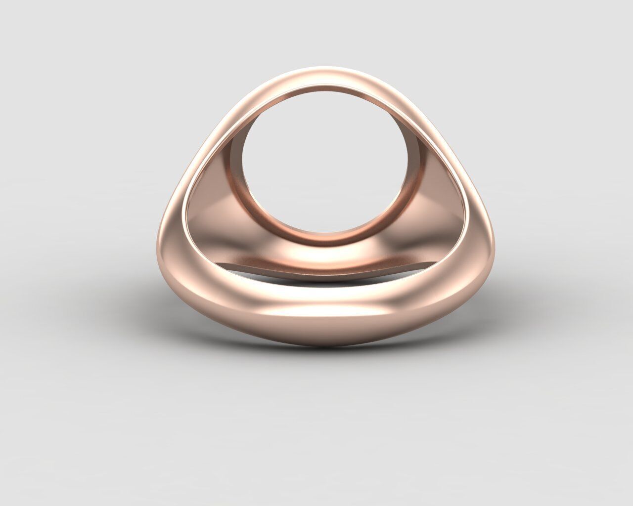 Round gemstone Ring Base 12MM top in All sizes 165-MWC 3D print model_9