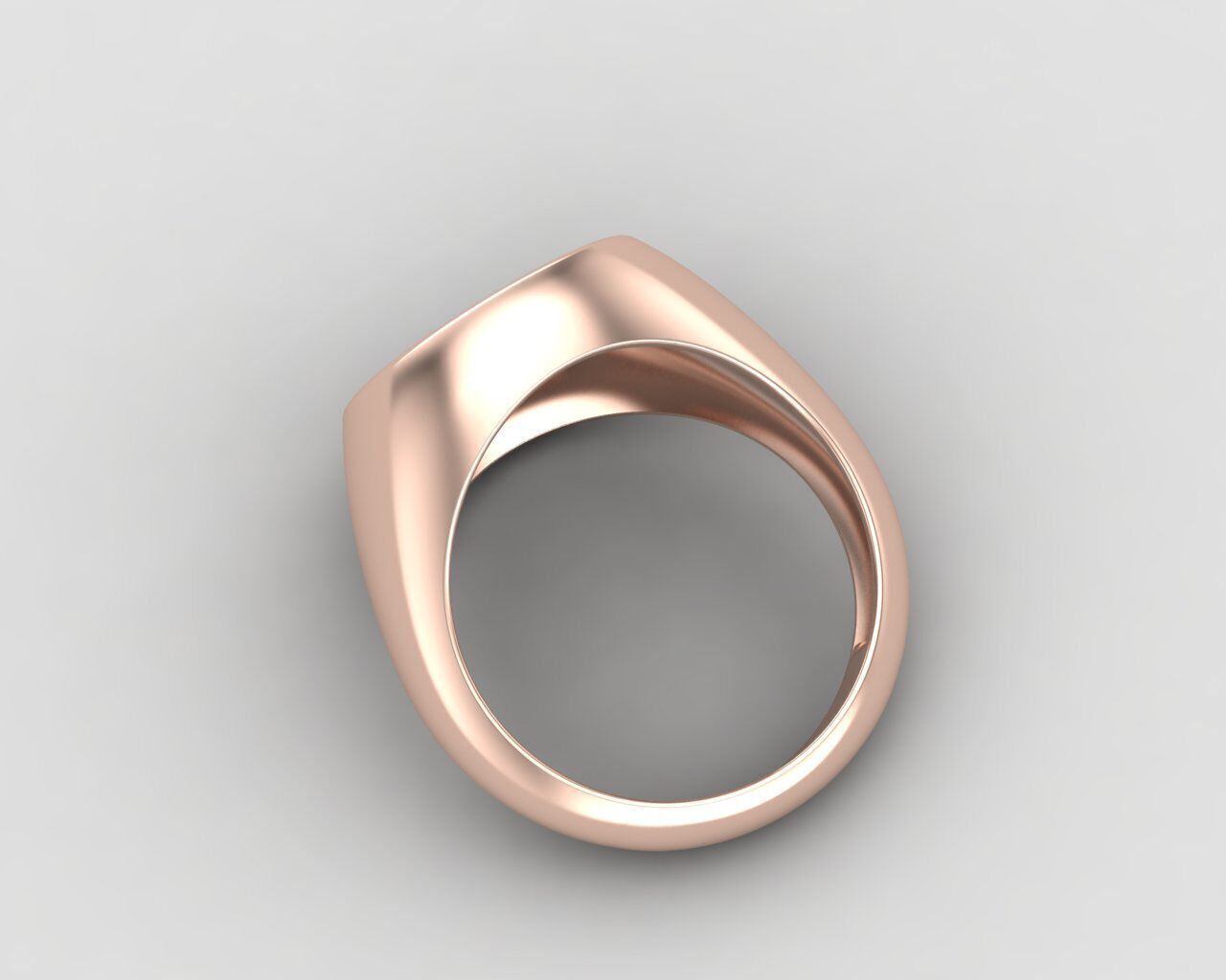 Round gemstone Ring Base 12MM top in All sizes 165-MWC 3D print model_10