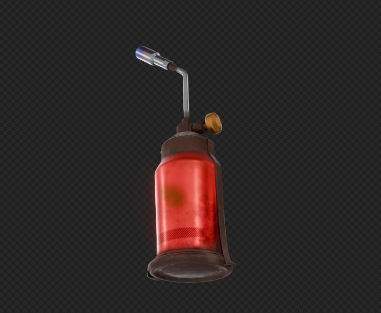 Prepo Fuel Blow Torch - PBR Game Ready Model 3D model_7