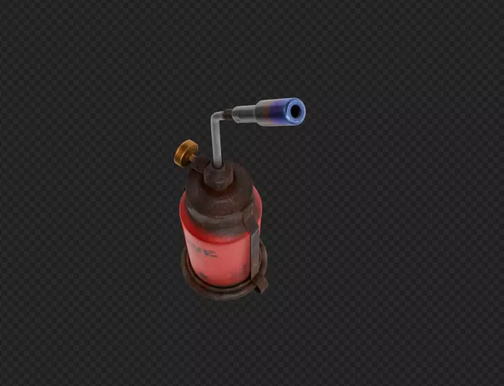 Prepo Fuel Blow Torch - PBR Game Ready Model 3D model_0