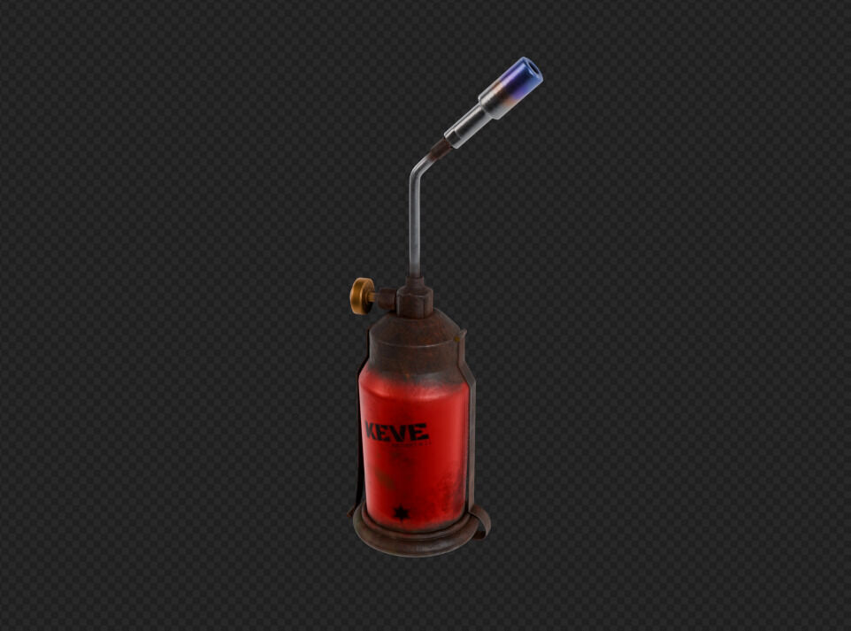 Prepo Fuel Blow Torch - PBR Game Ready Model 3D model_6