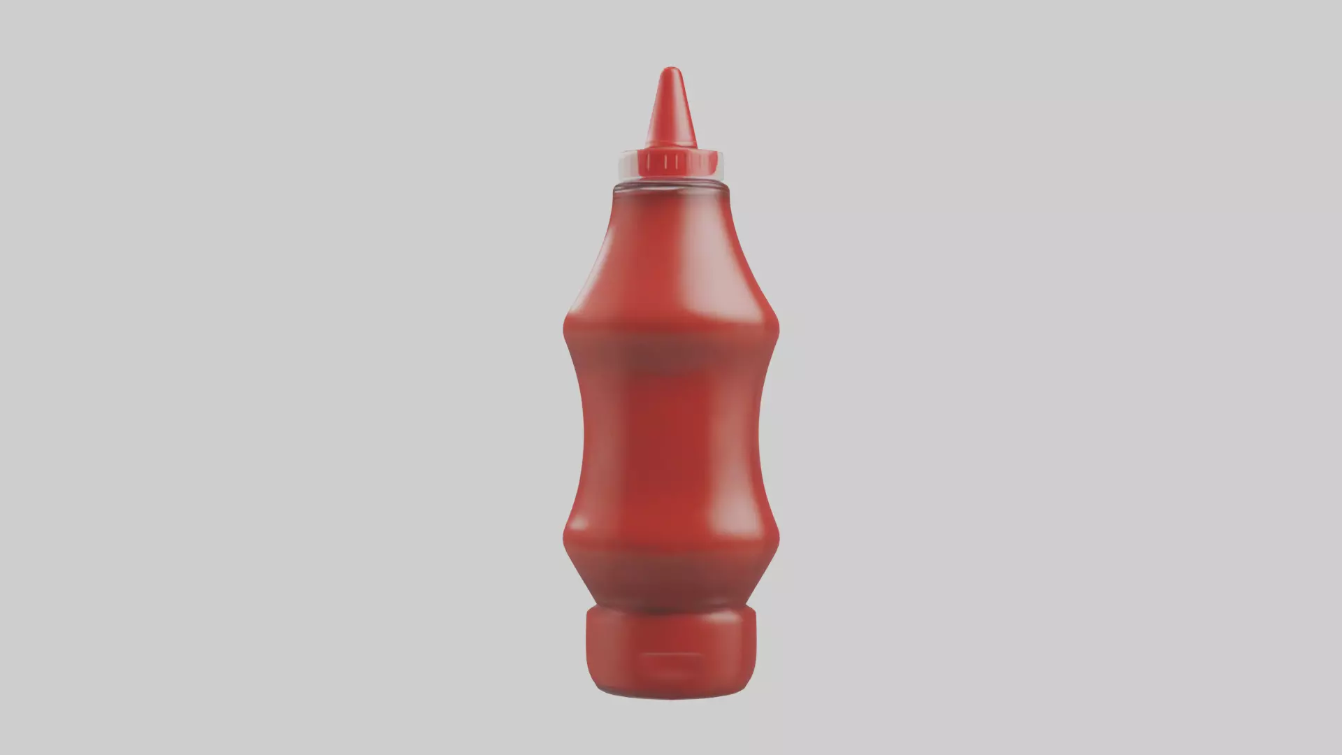 Ketchup Bottle model Low-poly 3D model_0