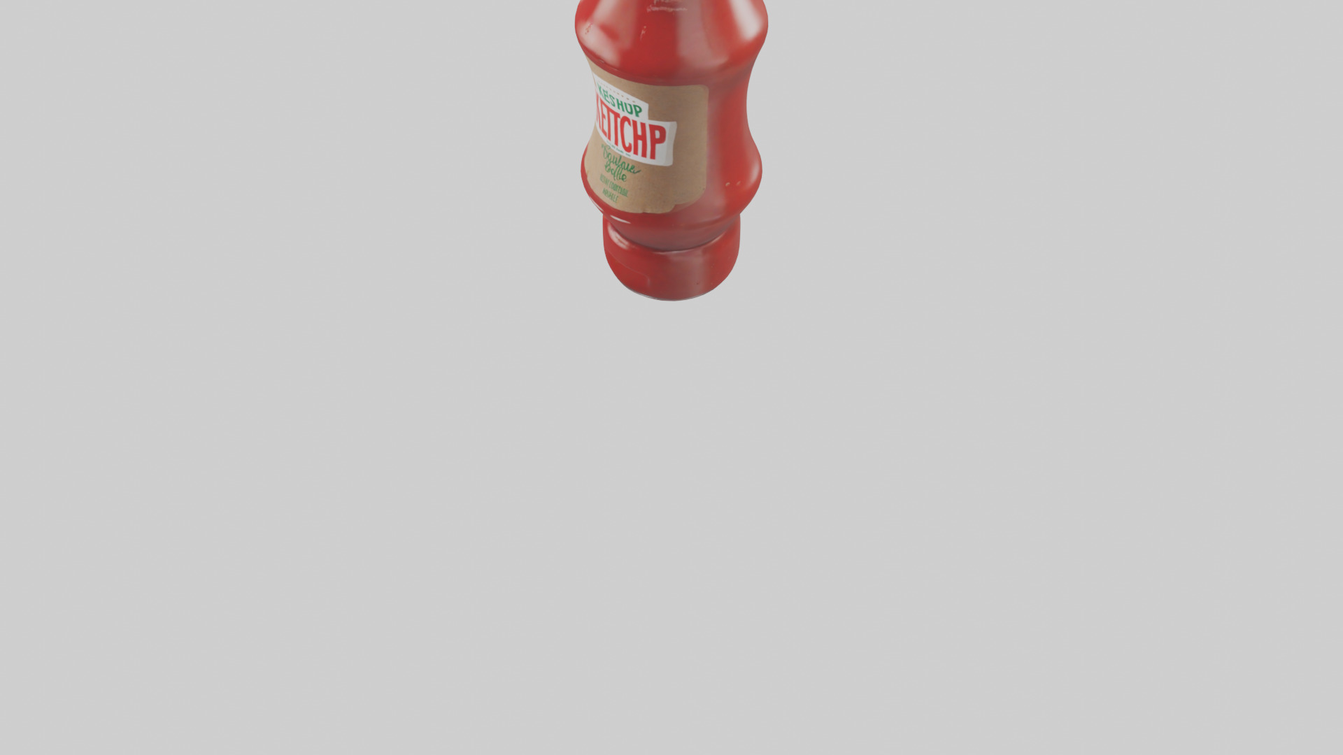 Ketchup Bottle model Low-poly 3D model_5