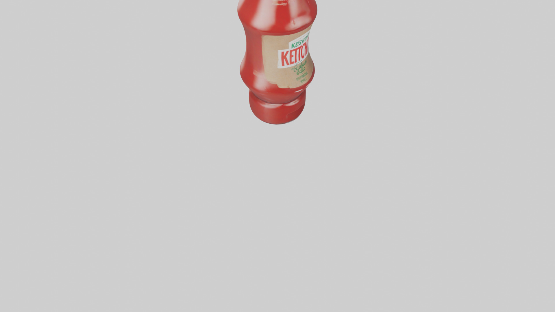 Ketchup Bottle model Low-poly 3D model_6