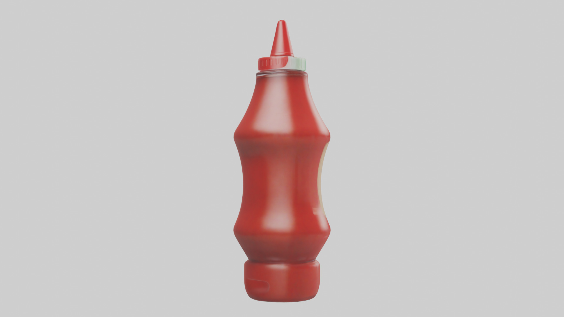 Ketchup Bottle model Low-poly 3D model_2