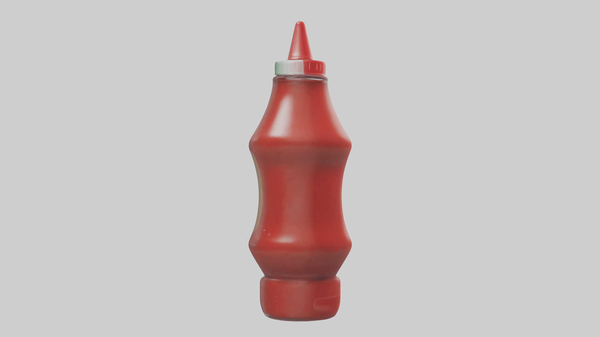 Ketchup Bottle model Low-poly 3D model_1