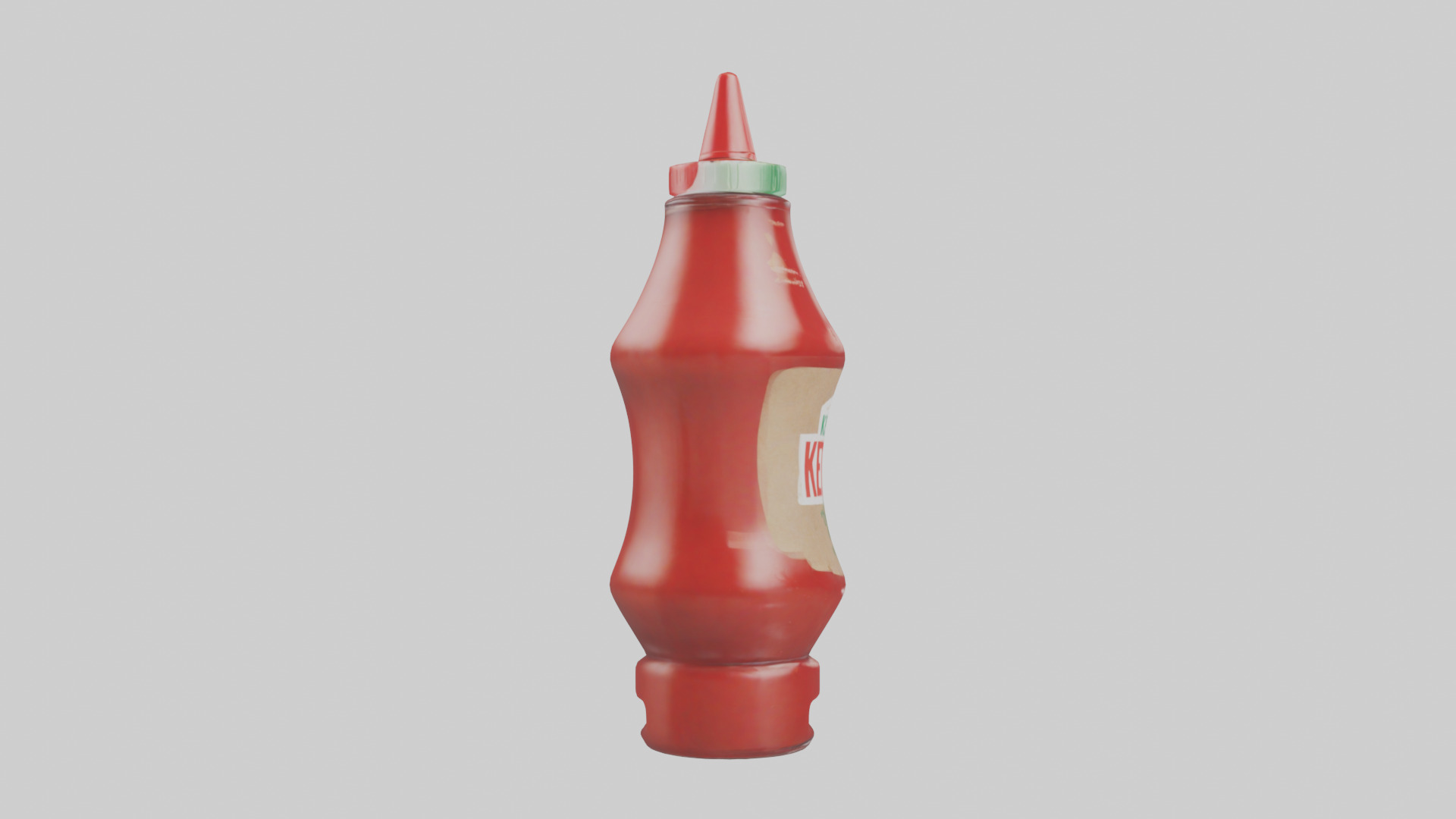 Ketchup Bottle model Low-poly 3D model_13