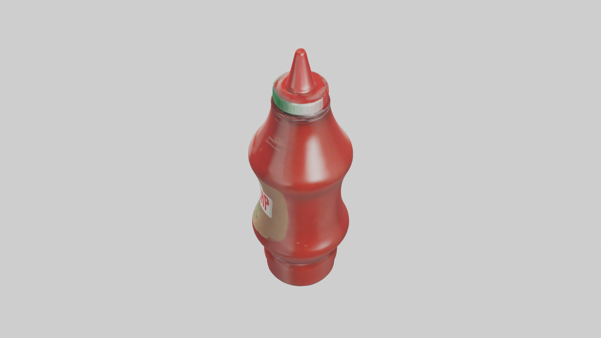 Ketchup Bottle model Low-poly 3D model_17