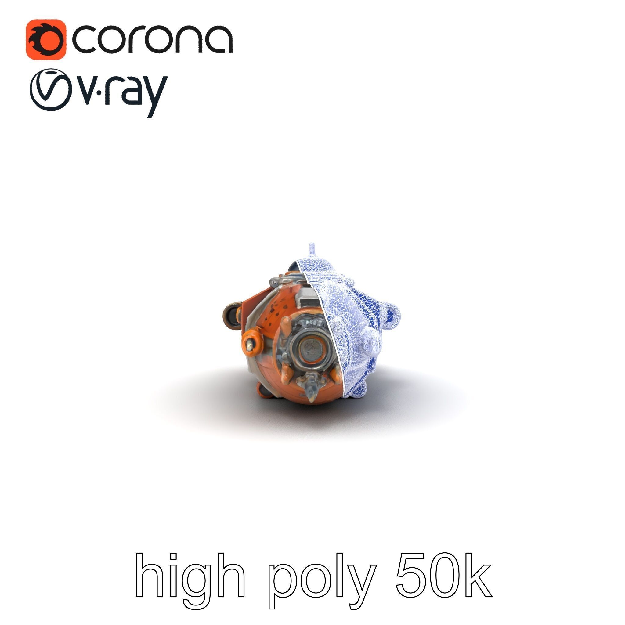 Colonization Support Spaceship Model Pack Low-poly 3D model_13