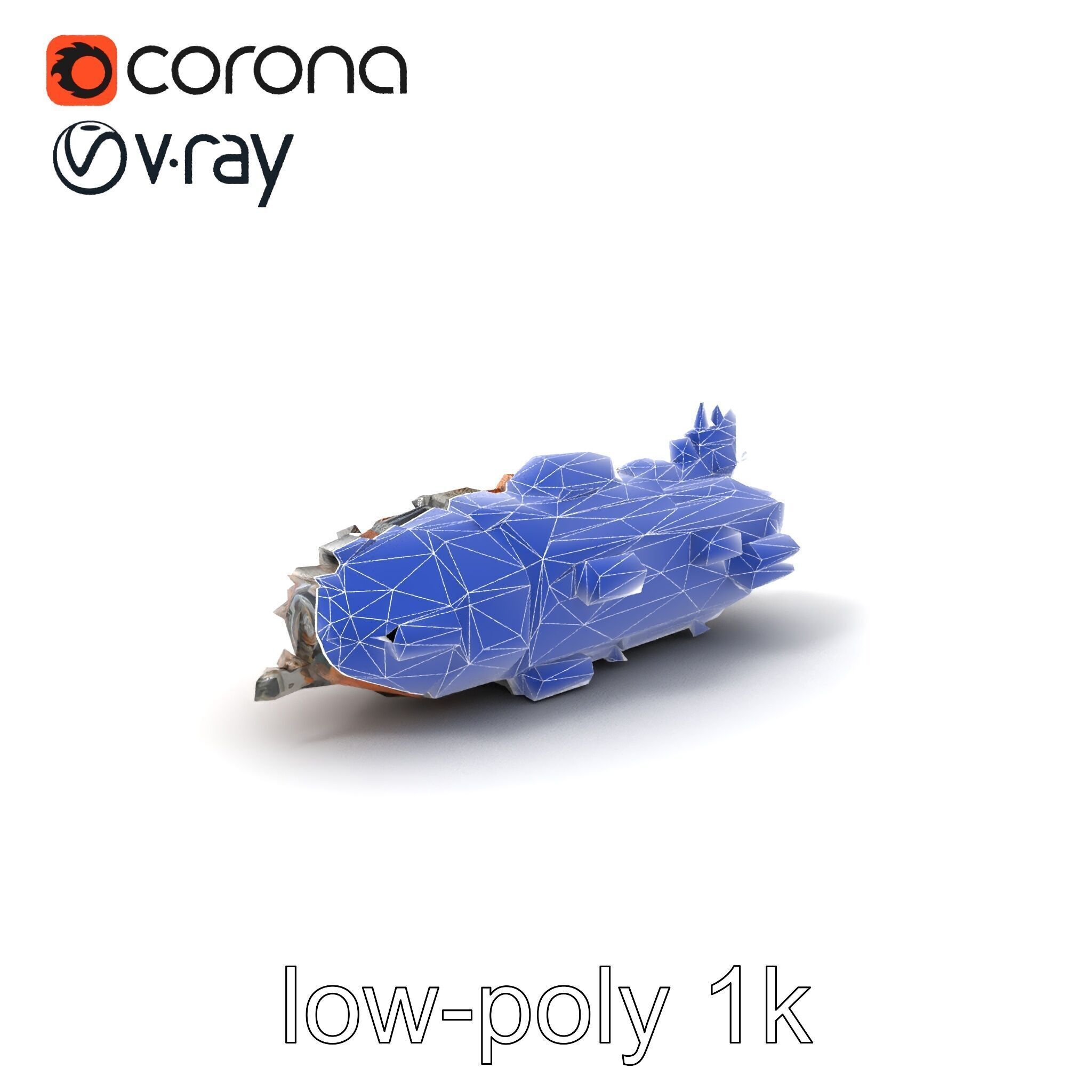 Colonization Support Spaceship Model Pack Low-poly 3D model_7