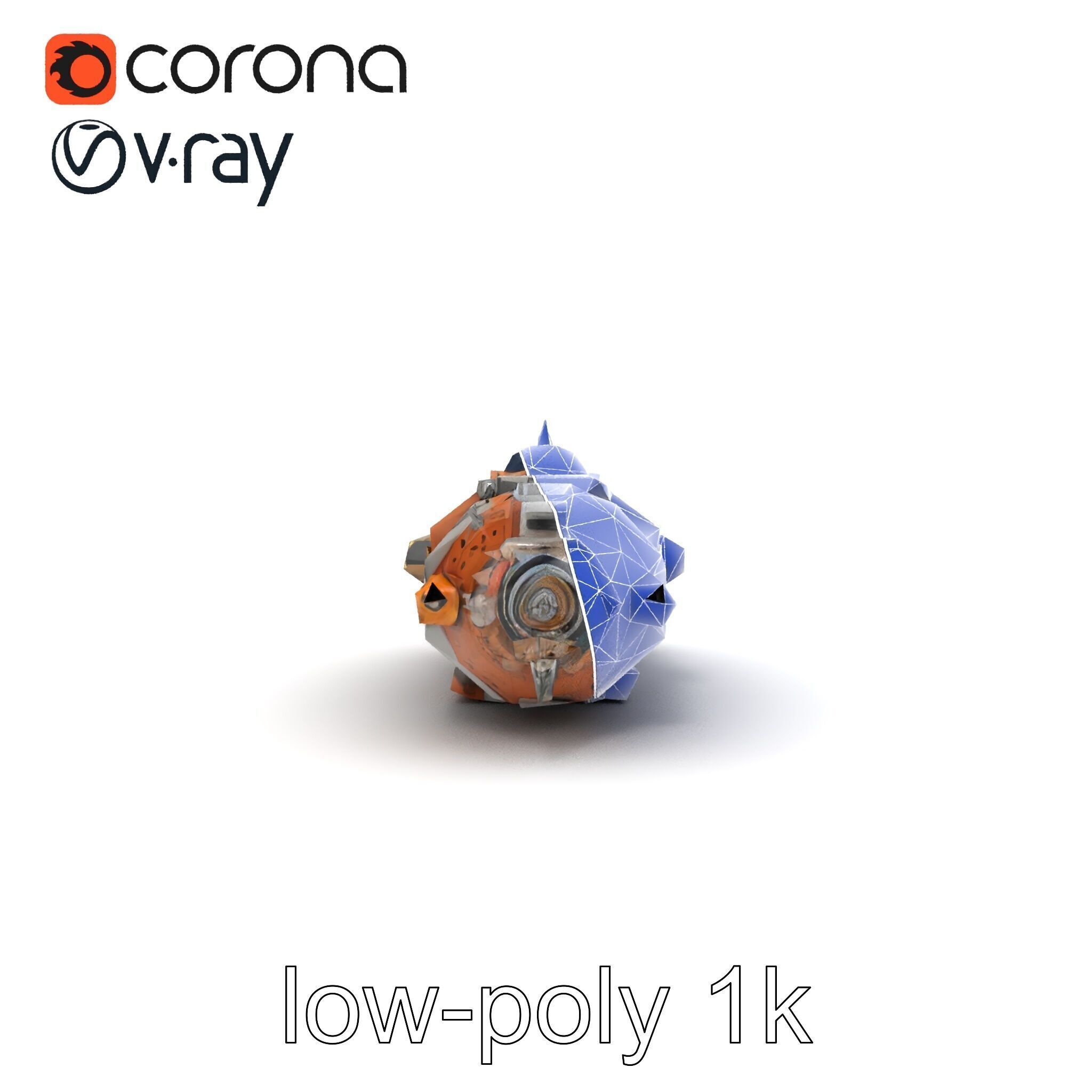 Colonization Support Spaceship Model Pack Low-poly 3D model_27