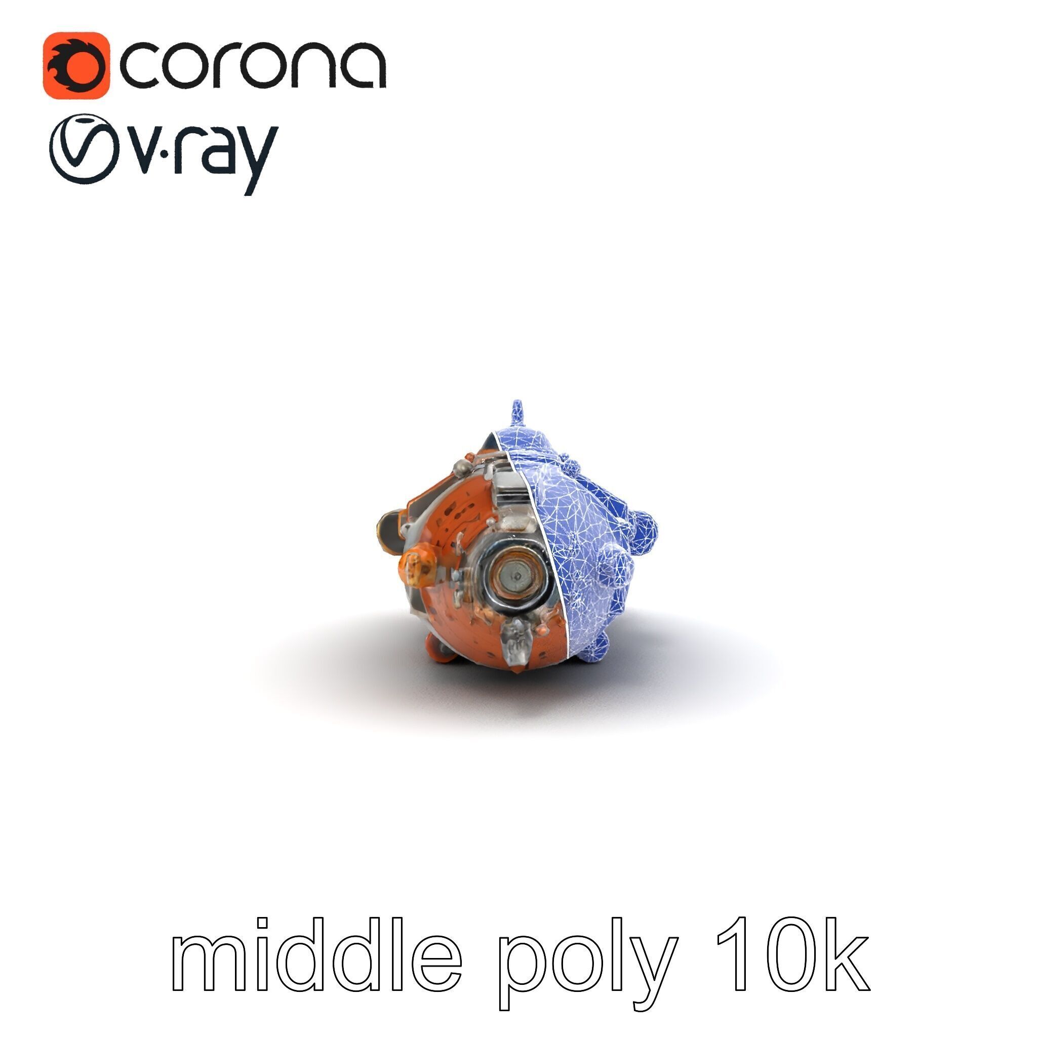 Colonization Support Spaceship Model Pack Low-poly 3D model_16