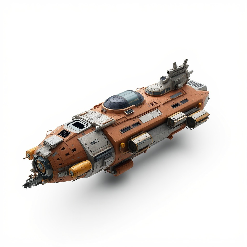 Colonization Support Spaceship Model Pack Low-poly 3D model_4