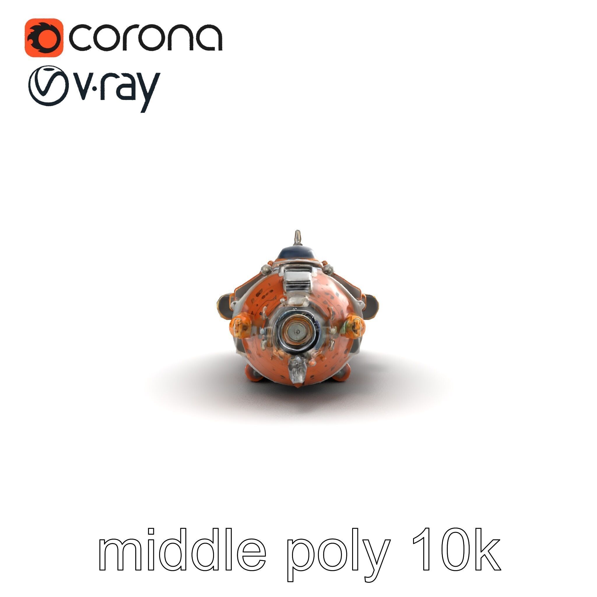 Colonization Support Spaceship Model Pack Low-poly 3D model_21