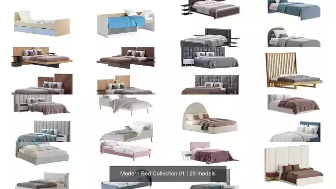 Modern Bed Collection 01 